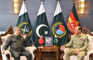 CDF Field Marshal Asim Munir meets Turkiye’s Chief of General Staff General Selcuk Bayraktaroglu at GHQ Rawalpindi.