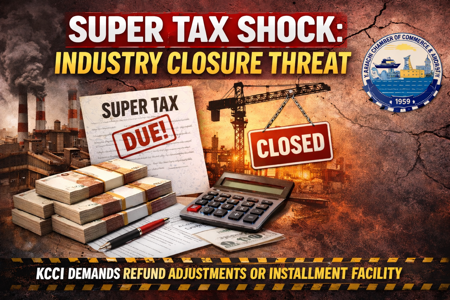 Super Tax Shock: KCCI Demands Refund Adjustments or Installments to Save Industries from Closure