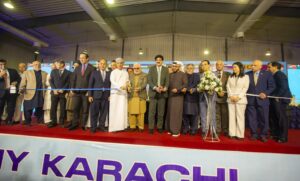 Sindh Chief Minister Murad Ali Shah inaugurating My Karachi Exhibition with business leaders