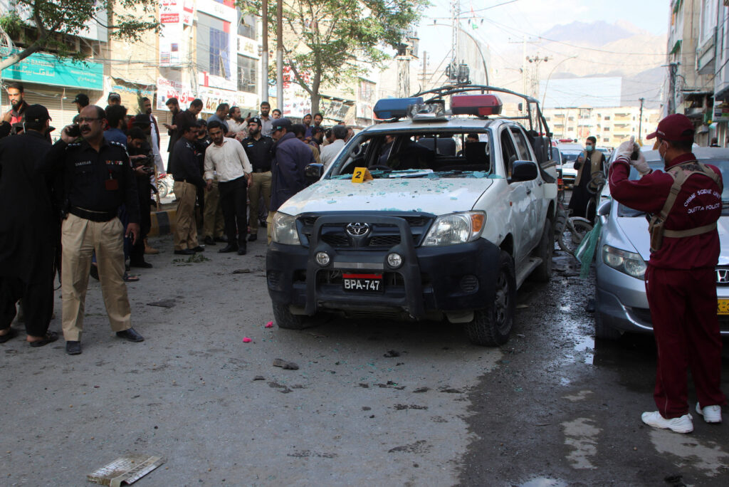 Chaman security attack vehicle in Roghani area