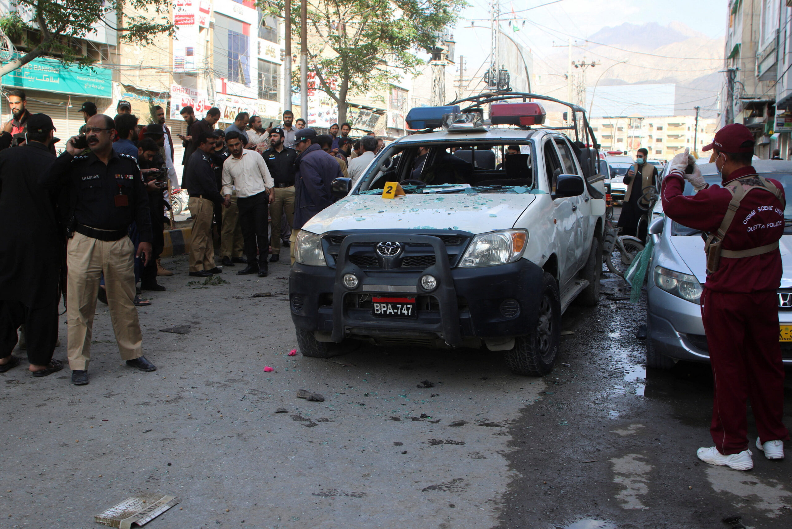 Chaman security attack vehicle in Roghani area