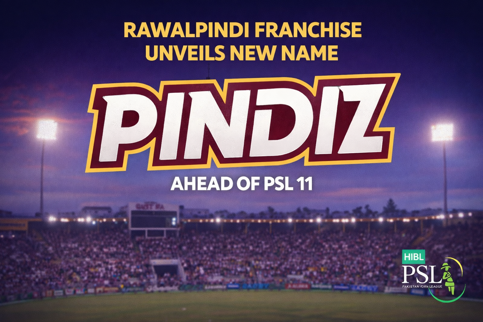 Rawalpindi franchise unveils Pindiz logo in front of packed stadium crowd