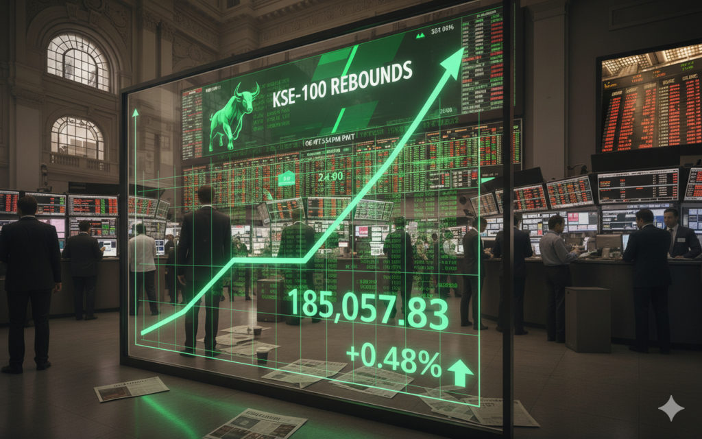 KSE-100 index rebounds after early sell-off at Pakistan Stock Exchange