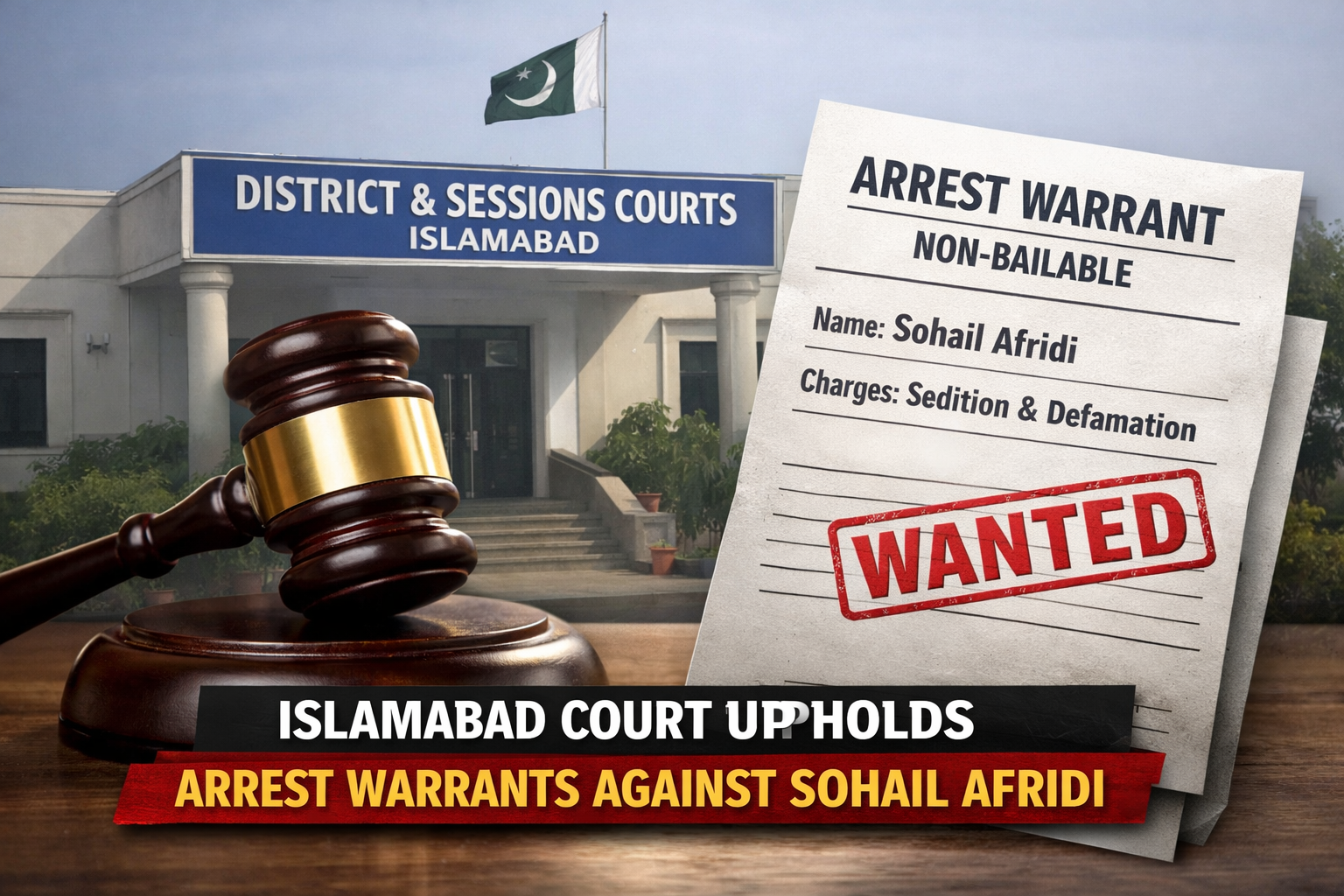 Islamabad Court Upholds Arrest Warrants Sohail Afridi