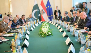 Shehbaz Sharif meeting Austrian Chancellor Christian Stocker in Vienna