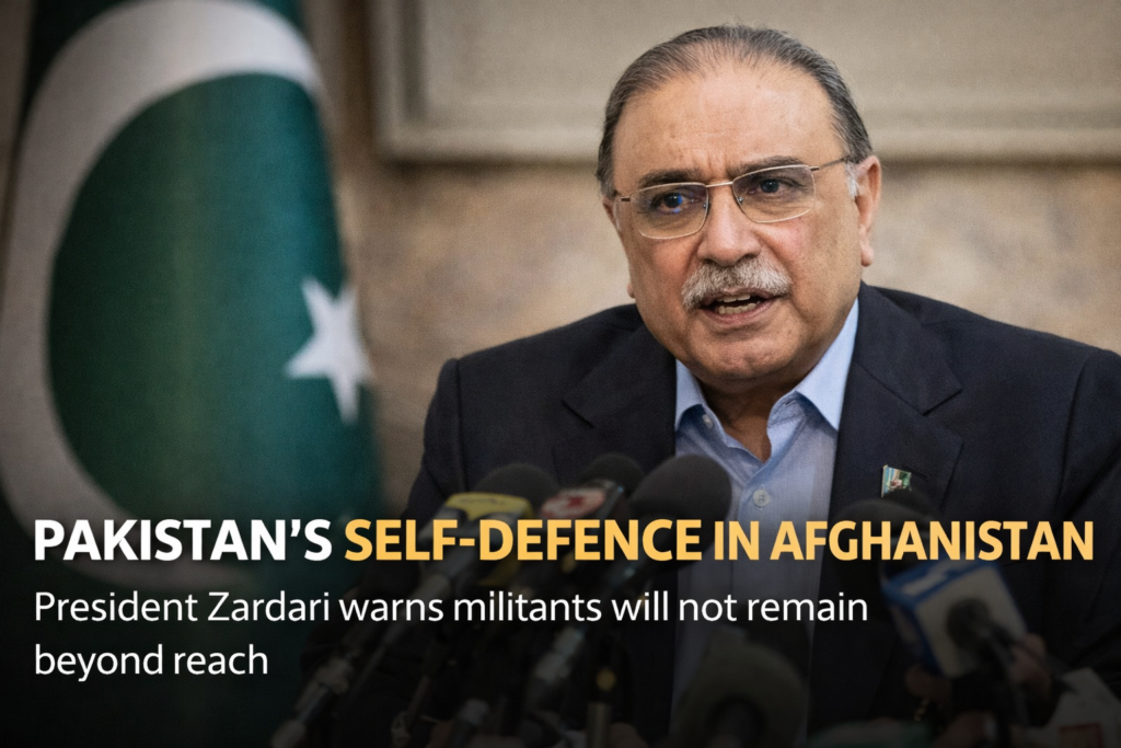 Zardari Afghanistan strikes self-defence statement press briefing