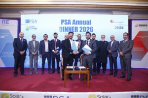 PSA Annual Dinner in Karachi highlighting Pakistan’s solar energy potential, industry leaders discussing clean energy for industrial revival