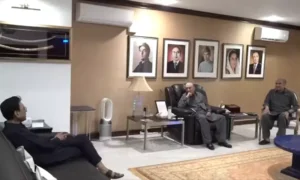 President Zardari stresses political harmony during Karachi meeting