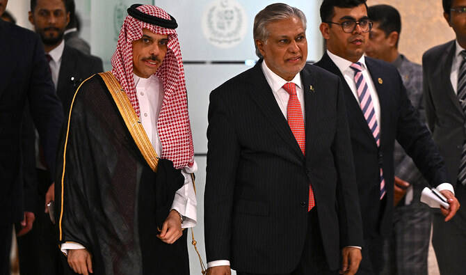 Islamabad Iran war peace talks — Pakistani Foreign Minister Ishaq Dar meets Saudi counterpart Prince Faisal Bin Farhan, March 29, 2026